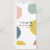 Carte Joyeux Coloré + Lumineux Avec Photo | Joyeux Fêtes (Dos)