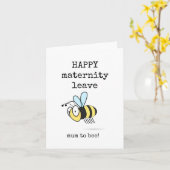 Carte Joyeux congé de maternité, maman à abeille (Fleur jaune)