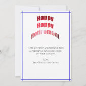 Carte Joyeux Congrès de retraite et nom - (Dos)