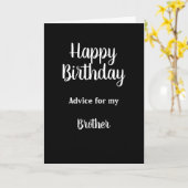 Carte Joyeux conseil d'anniversaire ne grandir pas frère (Fleur jaune)