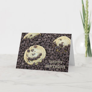 Carte Joyeux Cookie au chocolat visage