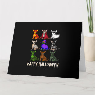 Carte Joyeux costume d'Halloween Chihuahua Amoureux de l
