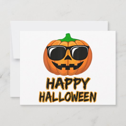 Carte Joyeux costume d'Halloween drôle Citrouille (Devant)