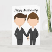 Carte Joyeux couple gay masculin à l'anniversaire des Ma (Devant)