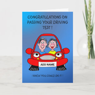 Carte Joyeux couple, juste passé l'examen de conduite