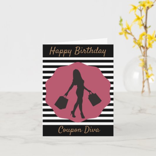 Carte Joyeux Coupon Diva (Fleur jaune)