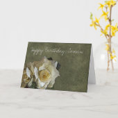 Carte Joyeux Cousin d'anniversaire (Fleur jaune)