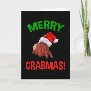 Carte Joyeux Crabe-Noël ! Drôle de cadeau pour amateur d
