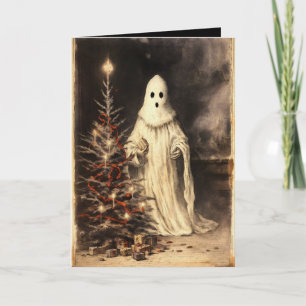 Carte Joyeux Creepmas Fantôme Ensorcelant Gothique Vinta