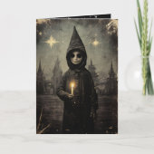 Carte Joyeux Creepmas Garçon Spooky Gothique Vintage (Devant)