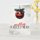 Carte Joyeux Creeps Noël (Fleur jaune)