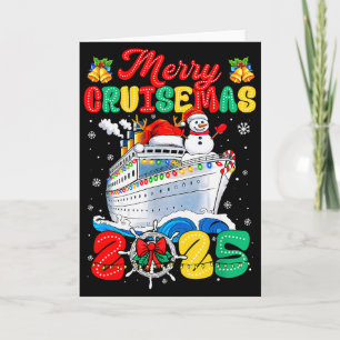 Carte Joyeux Cruisemas 2025 Noël Santa Groovy Croisière