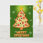 Carte Joyeux Crustmas Drôle de Noël (Fleur jaune)