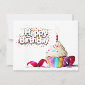 Carte Joyeux Cupcake d'anniversaire (Devant)