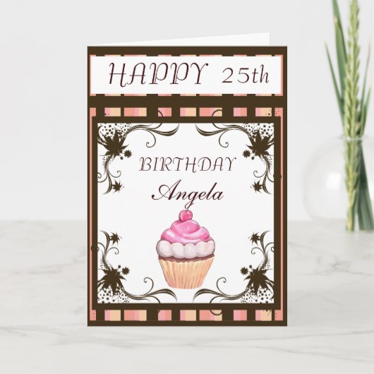Carte Joyeux Cupcake d'anniversaire (Devant)