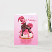 Carte Joyeux cupcake d'anniversaire (Devant)