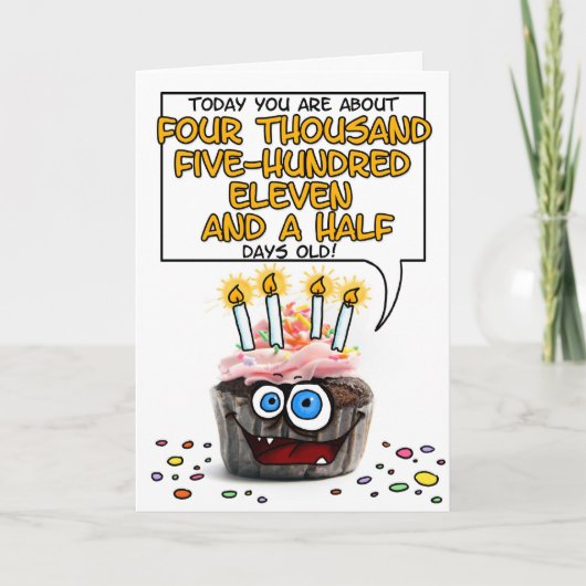 Carte Joyeux Cupcake d'anniversaire - 12 ans (Devant)