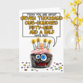 Carte Joyeux Cupcake d'anniversaire - 19 ans (Fleur jaune)