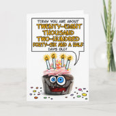 Carte Joyeux Cupcake d'anniversaire - 77 ans (Devant)