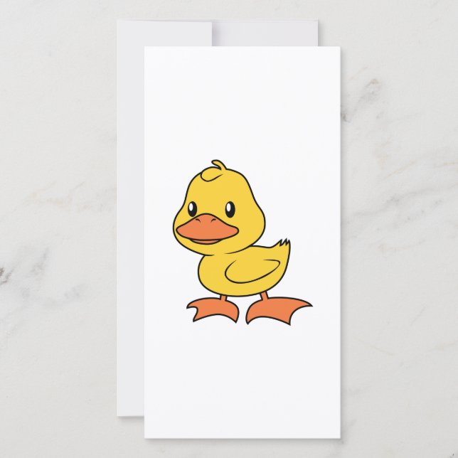 Carte Joyeux Cute Yellow Duckling (Devant)