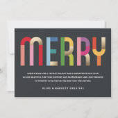 Carte Joyeux d'affaires photo de vacances colorée (Devant)