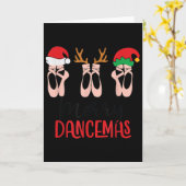 Carte Joyeux Dancemas Professeur de Danse de Ballet Noël (Fleur jaune)