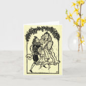 Carte Joyeux danseurs - Coupe de bois (Fleur jaune)