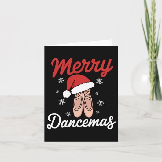 Carte Joyeux danseurs de ballet enseignant Noël Dan (Devant)