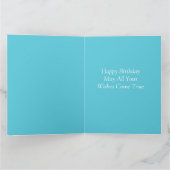 Carte Joyeux Dauphin d'anniversaire dans l'eau (Intérieur)