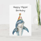 Carte Joyeux Dauphin d'anniversaire de Flippin (Devant)