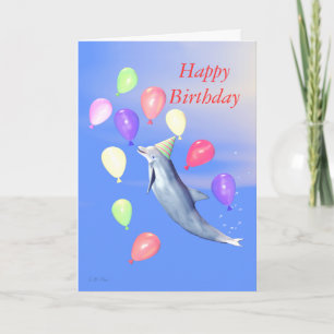 Carte Joyeux Dauphin d'anniversaire pour enfants