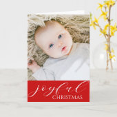 Carte Joyeux de Noël du bébé - PHOTO DE VOTRE BÉBÉ (Fleur jaune)