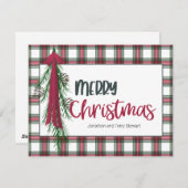 Carte Joyeux de Noël personnalisée (Devant / Derrière)