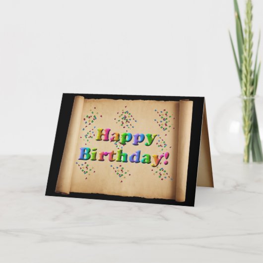 Carte Joyeux défilement d'anniversaire (Devant)