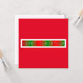 Carte Joyeux Dégradé de Noël (Devant/Arrière en situation)