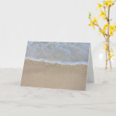 Carte Joyeux demi-anniversaire en bord de mer (Fleur jaune)