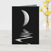 Carte Joyeux demi-anniversaire Lune (Fleur jaune)