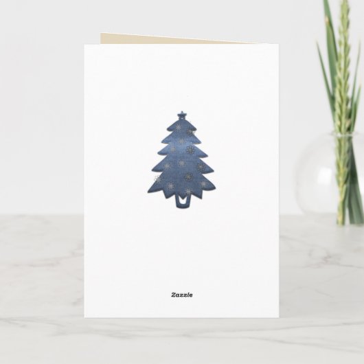 Carte Joyeux Denim Tree Noël (Dos)