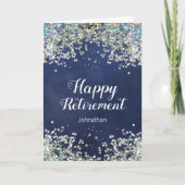 Carte Joyeux départ à la retraite Faux Confettis paillet (Devant)