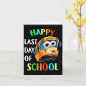 Carte Joyeux Dernier De Jour Conducteur De Bus De L'Écol (Fleur jaune)