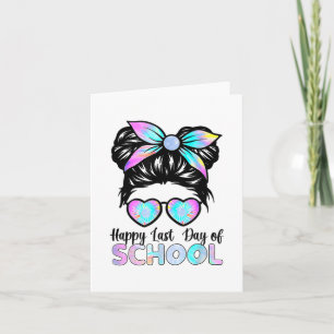 Carte Joyeux Dernier Jour D'École Professeurs Filles Chi