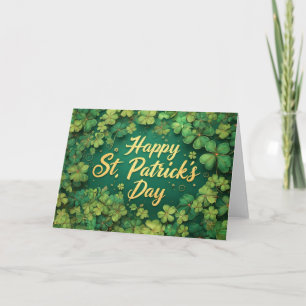 Carte Joyeux design de trèfle de la Saint-Patrick