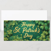 Carte Joyeux design de trèfle de la Saint-Patrick (Devant / Derrière)