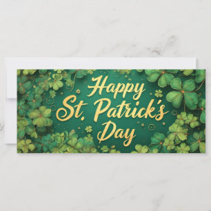 Carte Joyeux design de trèfle de la Saint-Patrick