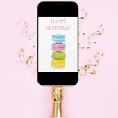 Carte Joyeux dessin au crayon couleur des Macarons d'ann