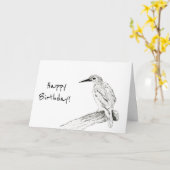 Carte Joyeux dessin d'anniversaire Saint-Martin nain ori (Fleur jaune)