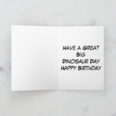 Carte Joyeux deuxième anniversaire Dinosaure Bleu (Intérieur)