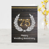 Carte Joyeux Diamant 75e anniversaire de Mariage (Fleur jaune)