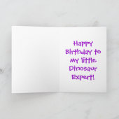 Carte Joyeux Dinosaur d'anniversaire (Intérieur)
