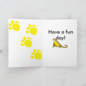 Carte Joyeux dinosaure de dessin animé de 3ème anniversa (Intérieur)